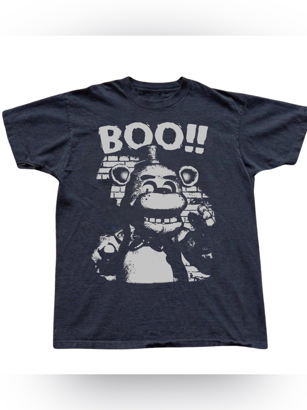 Gildan Black Carazy 'BOO!!' Graphic Tee Unisex Retro